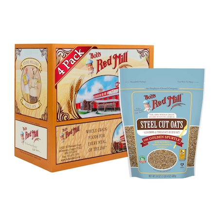 Bobs Red Mill Natural Foods Bob's Red Mill Steel Cut Oats 24 oz. Bag, PK4 1385S244